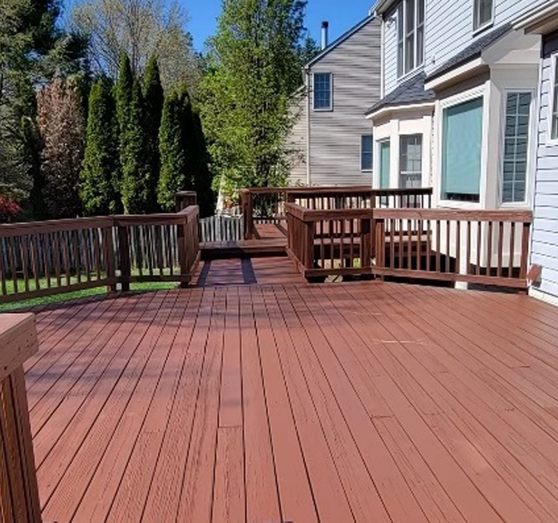 Deck Rail Staining Maryland